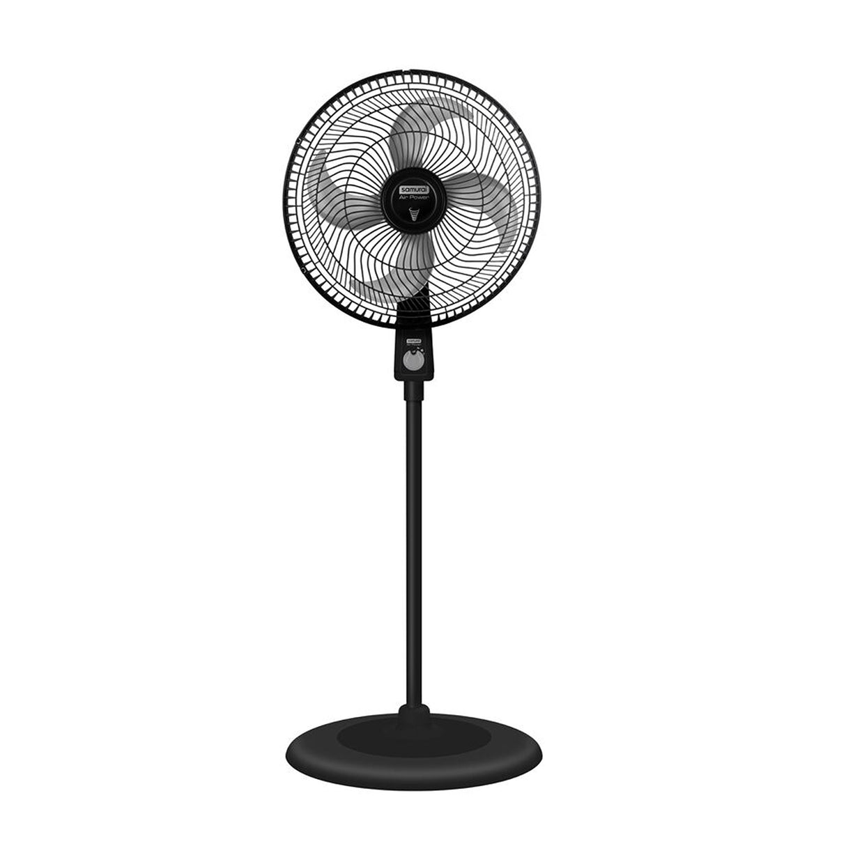 Ventilador de Piso Samurai Air Power Negro 47.4x118cm de 3 Velocidades y con Oscilación - VENTILADORES | Bylmo