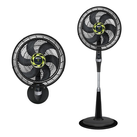 Ventilador 2 en 1 Samurai Ultra Silence Negro 50x135.4cm de 4 Velocidades con Control Remoto y con Oscilación - VENTILADORES | Bylmo