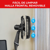 Ventilador 2 en 1 Samurai Ultra Silence Negro 50x135.4cm de 4 Velocidades con Control Remoto y con Oscilación - VENTILADORES | Bylmo