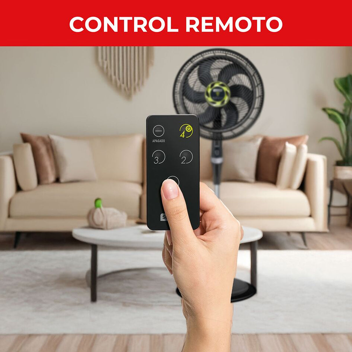 Ventilador 2 en 1 Samurai Ultra Silence Negro 50x135.4cm de 4 Velocidades con Control Remoto y con Oscilación - VENTILADORES | Bylmo