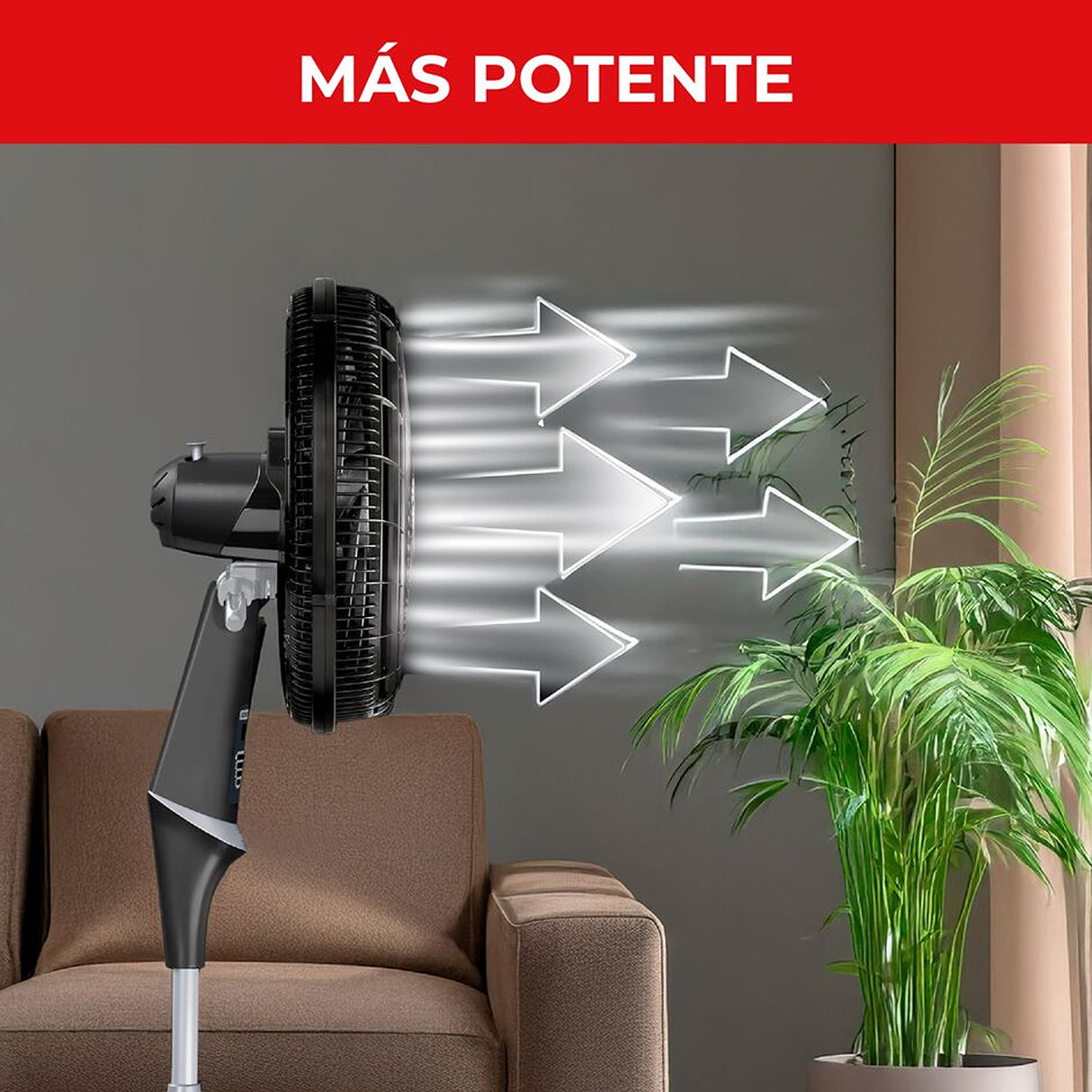 Ventilador 2 en 1 Samurai Ultra Silence Negro 50x135.4cm de 4 Velocidades con Control Remoto y con Oscilación - VENTILADORES | Bylmo