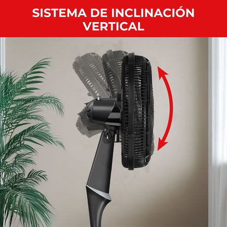 Ventilador 2 en 1 Samurai Ultra Silence Negro 50x135.4cm de 4 Velocidades con Control Remoto y con Oscilación - VENTILADORES | Bylmo