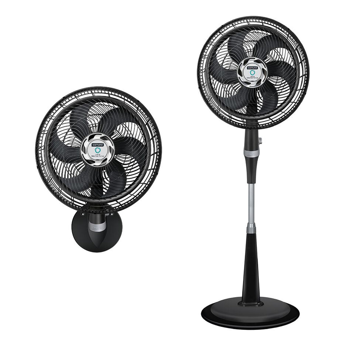 Ventilador de Piso Samurai Ultra Silence Negro 50x135.4cm de 4 Velocidades y con Oscilación - VENTILADORES | Bylmo