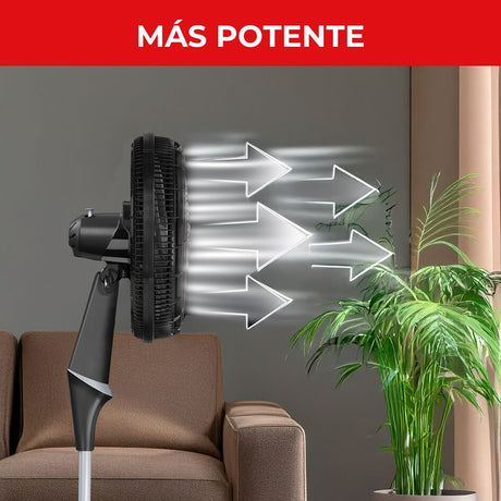 Ventilador de Piso Samurai Ultra Silence Negro 50x135.4cm de 4 Velocidades y con Oscilación - VENTILADORES | Bylmo