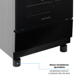 Estufa Challenger Cucina Negro 60x93cm de Gas Natural con Cuatro Quemadores - ESTUFAS | Bylmo