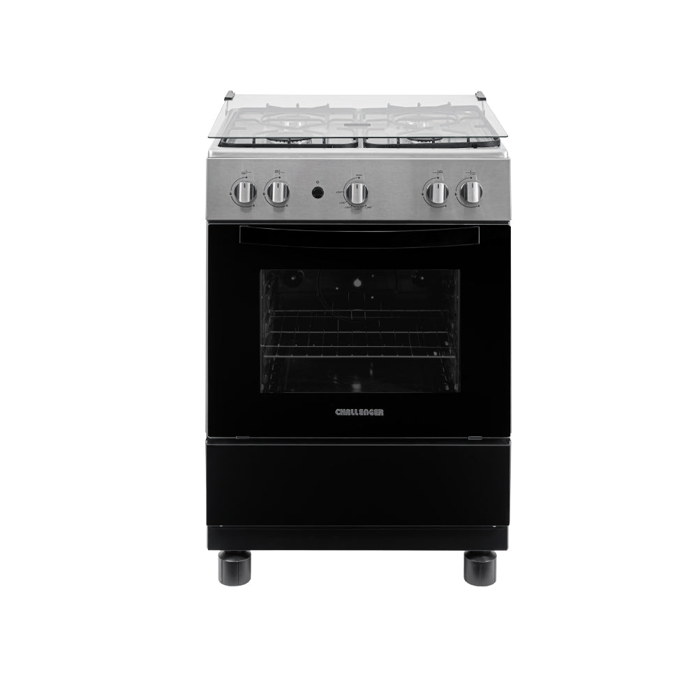 Estufa Challenger Cucina Negro 60x93cm de Gas Propano con Cuatro Quemadores - ESTUFAS | Bylmo