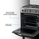 Estufa Challenger Cucina Negro 60x93cm de Gas Propano con Cuatro Quemadores - ESTUFAS | Bylmo