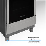 Estufa Challenger Cucina Gris 60x93cm de Gas Natural con Cuatro Quemadores con Pantalla Digital y con Temporizador - ESTUFAS | Bylmo