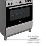 Estufa Challenger Cucina Gris 76x93cm de Gas Propano con Cinco Quemadores - ESTUFAS | Bylmo