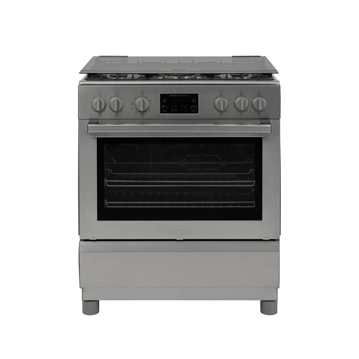 Estufa Challenger Cucina Gris 76x93cm de Gas Natural con Cinco Quemadores y con Temporizador - ESTUFAS | Bylmo