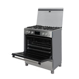 Estufa Challenger Cucina Gris 76x93cm de Gas Natural con Cinco Quemadores y con Temporizador - ESTUFAS | Bylmo