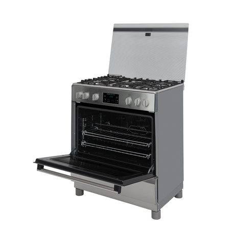 Estufa Challenger Cucina Gris 76x93cm de Gas Natural con Cinco Quemadores y con Temporizador - ESTUFAS | Bylmo