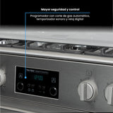 Estufa Challenger Cucina Gris 76x93cm de Gas Natural con Cinco Quemadores y con Temporizador - ESTUFAS | Bylmo