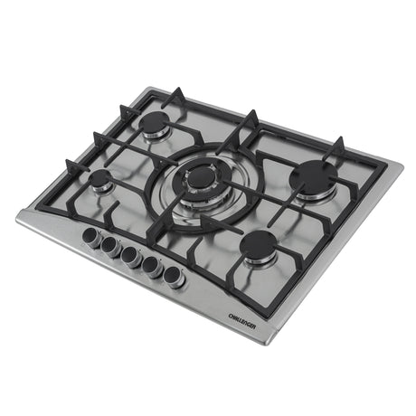 Estufa de Empotrar Challenger Alpha Gris y Negro 70.2x51.2cm de Gas Natural con Cinco Quemadores - ESTUFAS DE EMPORTRAR Y CUBIERTAS | Bylmo