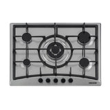 Estufa de Empotrar Challenger Alpha Gris y Negro 70.2x51.2cm de Gas Natural con Cinco Quemadores - ESTUFAS DE EMPORTRAR Y CUBIERTAS | Bylmo