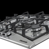 Estufa de Empotrar Challenger Alpha Gris y Negro 70.2x51.2cm de Gas Natural con Cinco Quemadores - ESTUFAS DE EMPORTRAR Y CUBIERTAS | Bylmo