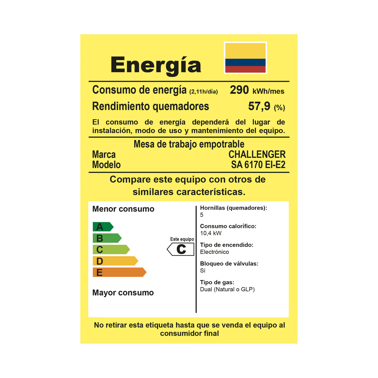Estufa de Empotrar Challenger Alpha Gris y Negro 70.2x51.2cm de Gas Natural con Cinco Quemadores - ESTUFAS DE EMPORTRAR Y CUBIERTAS | Bylmo