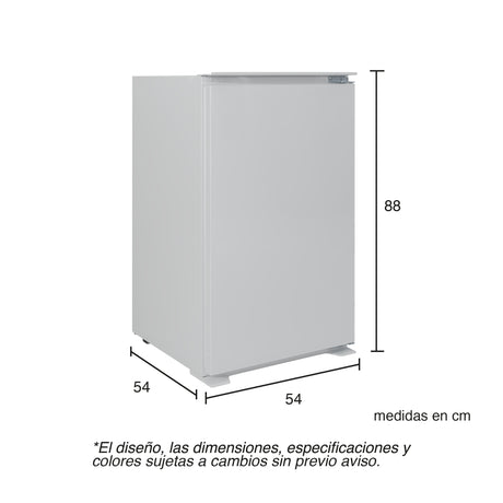 Nevera de Empotrar Challenger Blanco 54x88cm de 122 Litros con Congelador - NEVERAS | Bylmo