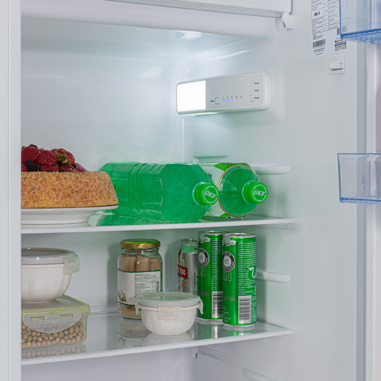 Nevera de Empotrar Challenger Blanco 54x123.2cm de 185 Litros con Congelador - NEVERAS | Bylmo