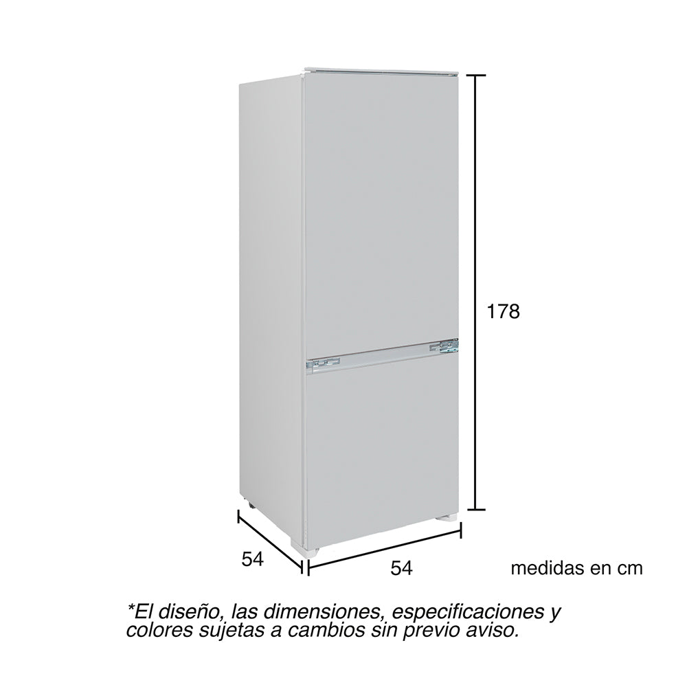 Nevera de Empotrar Challenger Blanco 54x178cm de 256 Litros con Congelador y con Pantalla Digital - NEVERAS | Bylmo