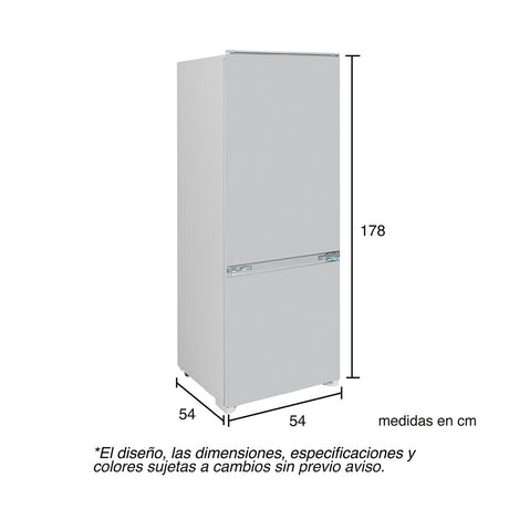 Nevera de Empotrar Challenger Blanco 54x178cm de 256 Litros con Congelador y con Pantalla Digital - NEVERAS | Bylmo
