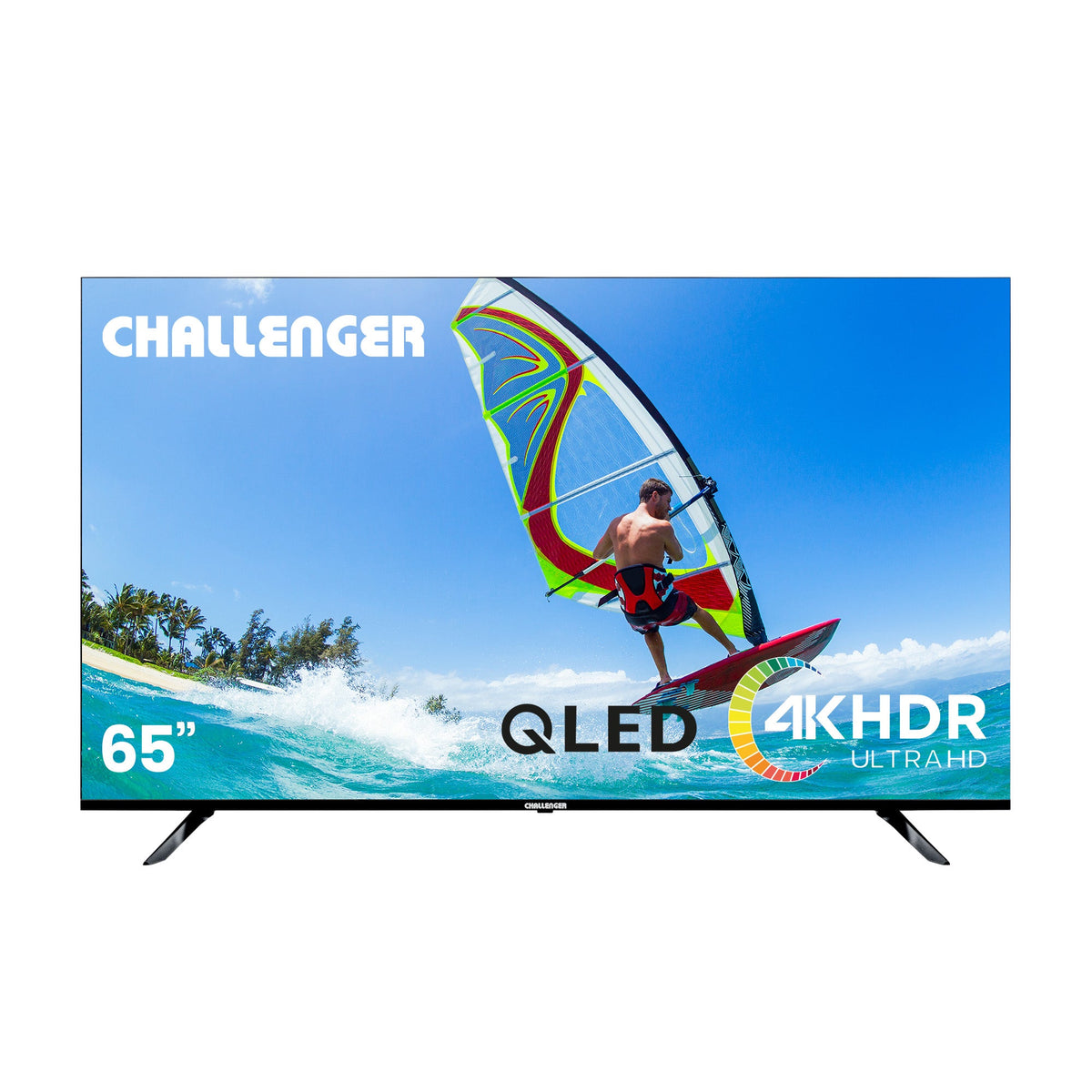 Televisor Challenger Google TV Negro 144.7x84.2cm de 65" Pulgadas Smart QLED 4K con Wifi Integrado y con Bluetooth