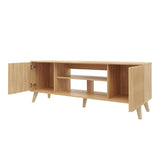 Mesa para TV Nori Panela 160x59cm para TV Hasta 65" Pulgadas con Dos Compartimientos y con Ranuras para Cables - MUEBLES DE TV | Bylmo