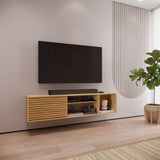 Mesa para TV Flotante Nori Panela 160x37cm para TV Hasta 65" Pulgadas con Un Compartimiento - MUEBLES DE TV | Bylmo