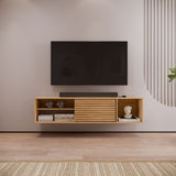 Mesa para TV Flotante Nori Panela 160x37cm para TV Hasta 65" Pulgadas con Un Compartimiento - MUEBLES DE TV | Bylmo