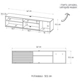 Mesa para TV Flotante Nori Panela 160x37cm para TV Hasta 65" Pulgadas con Un Compartimiento - MUEBLES DE TV | Bylmo