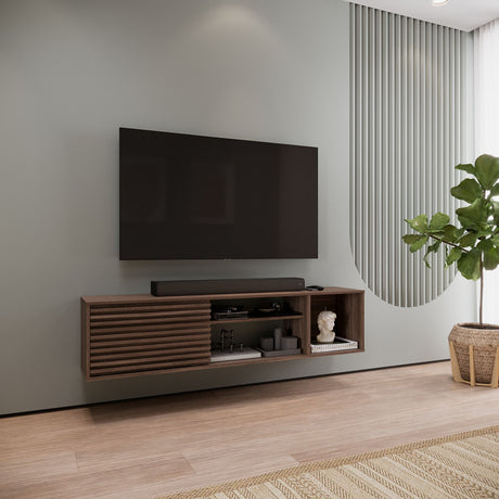 Mesa para TV Flotante Nori Milan 160x37cm para TV Hasta 65" Pulgadas con Un Compartimiento - MUEBLES DE TV | Bylmo