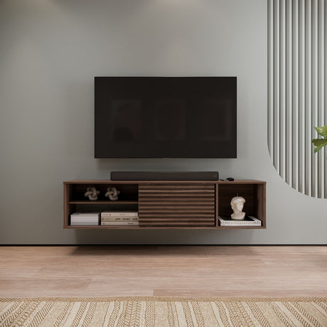 Mesa para TV Flotante Nori Milan 160x37cm para TV Hasta 65" Pulgadas con Un Compartimiento - MUEBLES DE TV | Bylmo