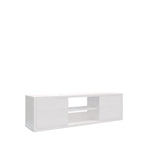 Mesa para TV Flotante Good Blanco 120x35cm para TV Hasta 50" Pulgadas con Dos Compartimientos - MUEBLES DE TV | Bylmo
