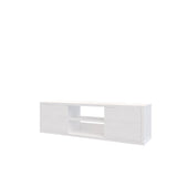 Mesa para TV Flotante Good Blanco 120x35cm para TV Hasta 50" Pulgadas con Dos Compartimientos - MUEBLES DE TV | Bylmo