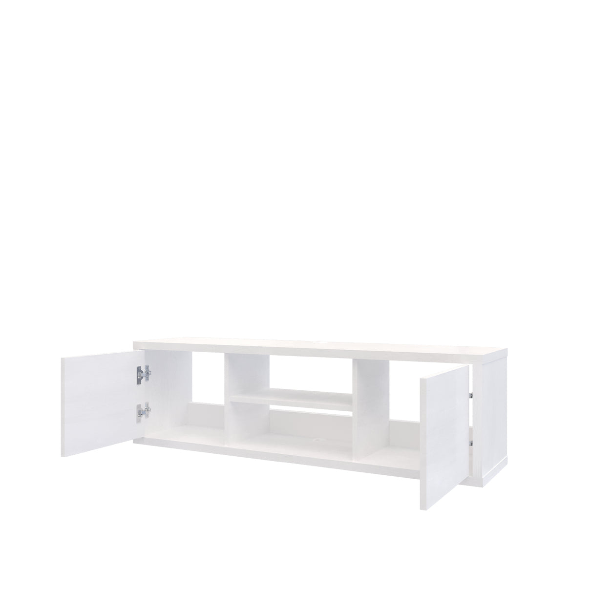 Mesa para TV Flotante Good Blanco 120x35cm para TV Hasta 50" Pulgadas con Dos Compartimientos - MUEBLES DE TV | Bylmo