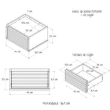 Mesa de Noche Flotante Nori Miel 43x23cm con Un Cajón y Un Compartimiento - MESAS DE NOCHE | Bylmo