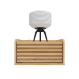 Mesa de Noche Flotante Nori Miel 43x23cm con Un Cajón y Un Compartimiento - MESAS DE NOCHE | Bylmo