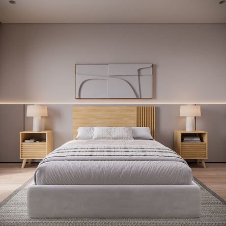 Cabecero Nori Miel 145x60cm con Acabado Liso para Cama Doble 140 X 200 Cm - CABECEROS | Bylmo