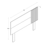 Cabecero Nori Miel 145x60cm con Acabado Liso para Cama Doble 140 X 200 Cm - CABECEROS | Bylmo