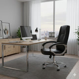 Silla Gerencial Tayrona Negro 54x121cm Giratoria con Espaldar y con Apoya Cabezas - SILLAS DE OFICINA | Bylmo