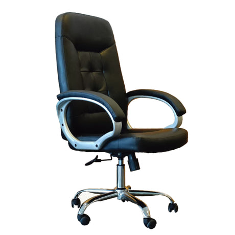 Silla Gerencial Vegas Negro 51x128cm Giratoria con Espaldar y con Apoya Cabezas - SILLAS DE OFICINA | Bylmo