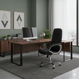 Silla Gerencial Vegas Negro 51x128cm Giratoria con Espaldar y con Apoya Cabezas - SILLAS DE OFICINA | Bylmo