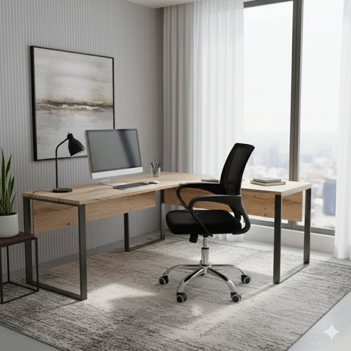 Silla de Oficina Libertad Negro 49x98cm Giratoria con Espaldar - SILLAS DE OFICINA | Bylmo