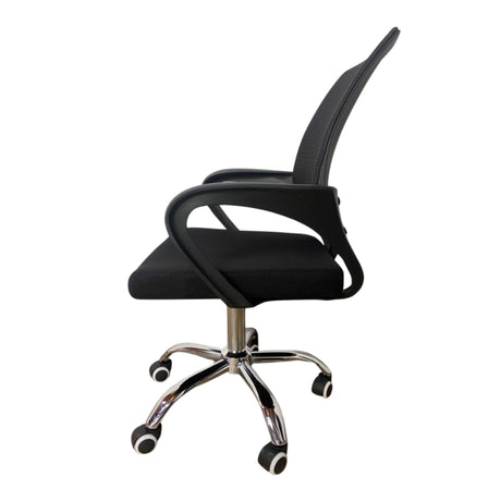 Silla de Oficina Libertad Negro 49x98cm Giratoria con Espaldar - SILLAS DE OFICINA | Bylmo