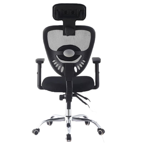 Silla de Oficina Negro 48x128cm Giratoria con Espaldar Reclinable y con Apoya Cabezas - SILLAS DE OFICINA | Bylmo