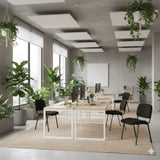 Silla Interlocutora Isóceles Negro 46x77cm con Espaldar - SILLAS DE OFICINA | Bylmo