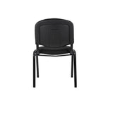 Silla Interlocutora Isóceles Negro 46x77cm con Espaldar - SILLAS DE OFICINA | Bylmo