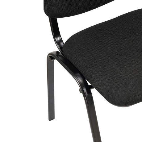 Silla Interlocutora Isóceles Negro 46x77cm con Espaldar - SILLAS DE OFICINA | Bylmo