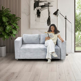 Sofá Cama Baxter Plata y Matiz Wengue 160x68cm de Tres Puestos con Almacenamiento y con Apoya Brazos - SOFAS Y POLTRONAS | Bylmo