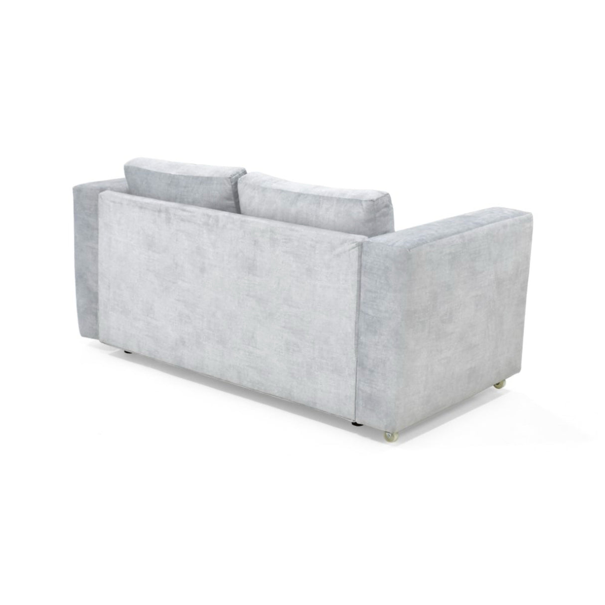 Sofá Cama Baxter Plata y Matiz Wengue 160x68cm de Tres Puestos con Almacenamiento y con Apoya Brazos - SOFAS Y POLTRONAS | Bylmo